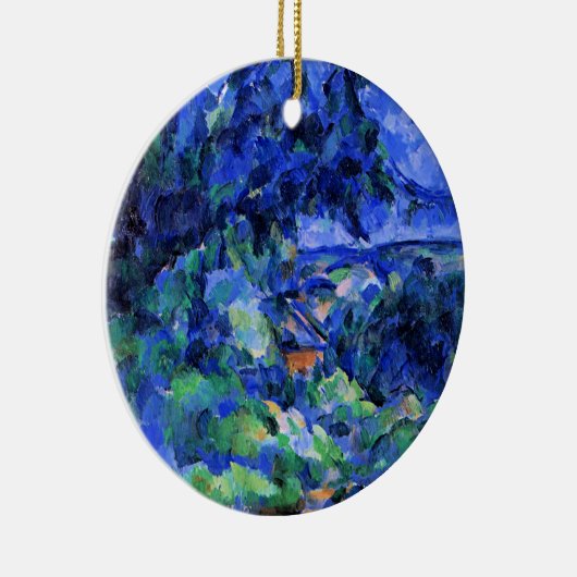 Blaue Landschaft von Paul Cezanne Keramik Ornament (Rechts)