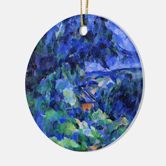 Blaue Landschaft von Paul Cezanne Keramik Ornament (Links)