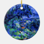 Blaue Landschaft von Paul Cezanne Keramik Ornament (Hinten)