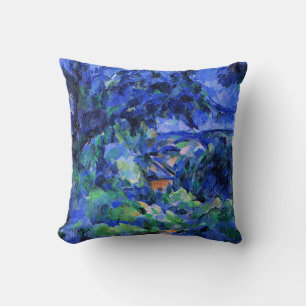 Blaue Landschaft von Paul Cezanne Kissen