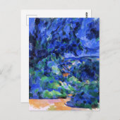 Blaue Landschaft von Paul Cezanne Postkarte (Vorne/Hinten)