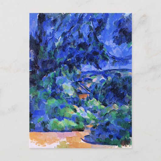 Blaue Landschaft von Paul Cezanne Postkarte (Vorderseite)