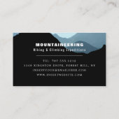 Blaue Landschaft, Wandern und Klettern Visitenkarte (Rückseite)