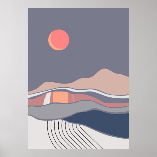 Blaue Landschaften Poster (Vorne)