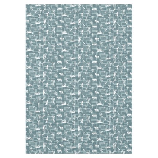 Blaue Landtiere Tischdecke (Vorderseite)