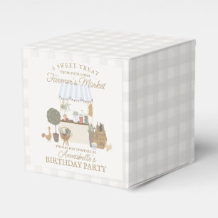 Blaue Landwirte-Markt Bauernhof-Frische Geburtstag Geschenkschachtel
