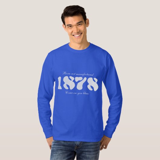 blaue lange sleeved Spitze 1878 T-Shirt (Vorne ganz)