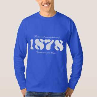 blaue lange sleeved Spitze 1878 T-Shirt