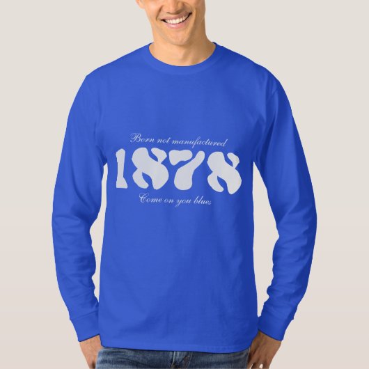 blaue lange sleeved Spitze 1878 T-Shirt (Vorderseite)