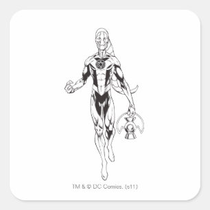 Blaue Lantern 6 Quadratischer Aufkleber