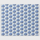 Blaue Lapislazuli-Kristalle Geburtstag Geschenkpapier (Flach)