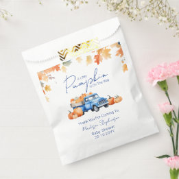 Blaue Lastwagen & Kleiner Kürbis auf dem Weg Baby  Geschenktütchen