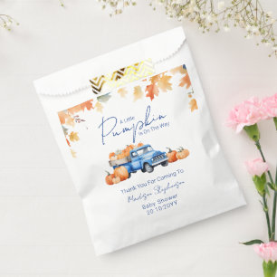 Blaue Lastwagen & Kleiner Kürbis auf dem Weg Baby  Geschenktütchen