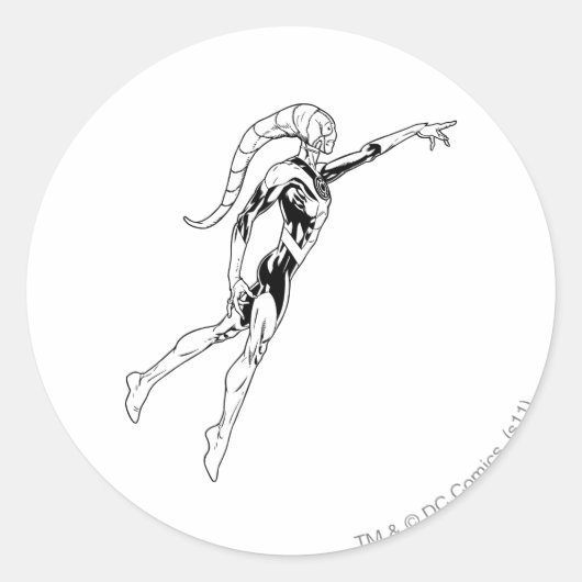 Blaue Laterne 11 Runder Aufkleber (Vorderseite)