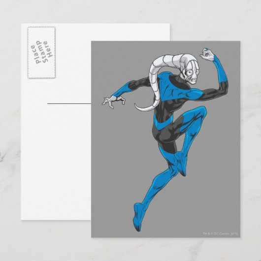 Blaue Laterne 1 Postkarte (Vorne/Hinten)