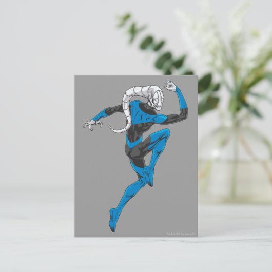 Blaue Laterne 1 Postkarte (Stehend Vorderseite)