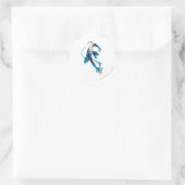 Blaue Laterne 7 Runder Aufkleber (Tasche)