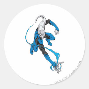 Blaue Laterne 7 Runder Aufkleber