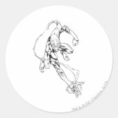 Blaue Laterne 9 Runder Aufkleber (Vorderseite)