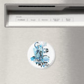 Blaue Laterne Grafik 1 Magnet (In Situ (Geschirrspüler))