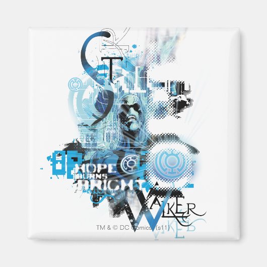 Blaue Laterne Grafik 1 Magnet (Vorne)