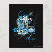 Blaue Laterne Grafik 1 Postkarte (Vorderseite)