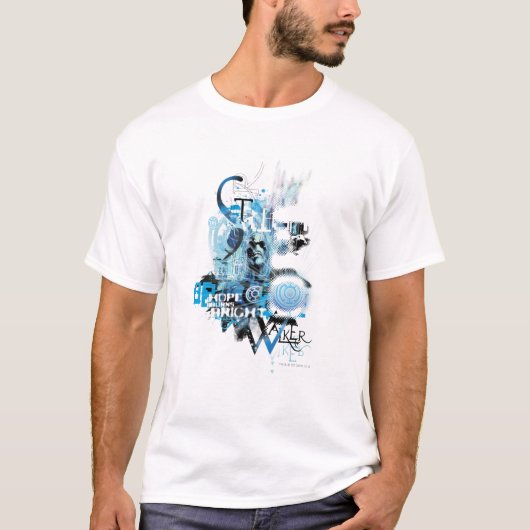Blaue Laterne Grafik 1 T-Shirt (Vorderseite)