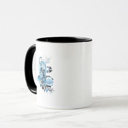 Blaue Laterne Grafik 1 Tasse (Vorderseite Links)