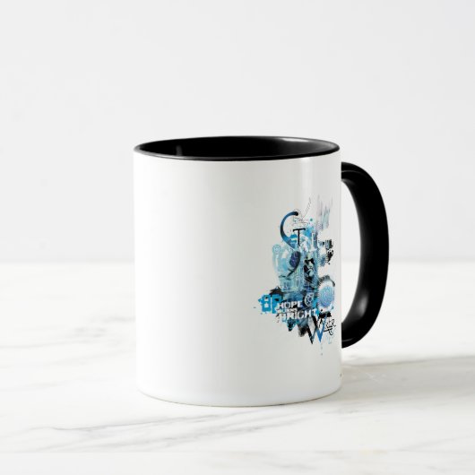Blaue Laterne Grafik 1 Tasse (VorderseiteRechts)