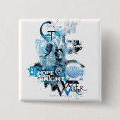 Blaue Laternen-Grafik 1 Button (Vorderseite)