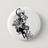 Blaue Laternen-Grafik 2 Button (Vorderseite)