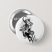 Blaue Laternen-Grafik 2 Button (Vorne & Hinten)