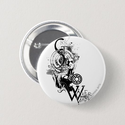 Blaue Laternen-Grafik 2 Button (Vorne & Hinten)