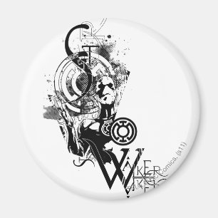 Blaue Laternen-Grafik 2 Magnet