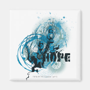 Blaue Laternen-Grafik 3 Magnet