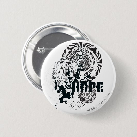 Blaue Laternen-Grafik 4 Button (Vorne & Hinten)