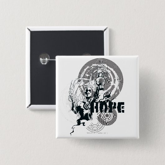 Blaue Laternen-Grafik 4 Button (Vorne & Hinten)