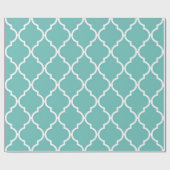 Blaue Latticework, Quatrefolie, marokkanischer Tre Geschenkpapier (Flach)