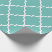 Blaue Latticework, Quatrefolie, marokkanischer Tre Geschenkpapier (Ecke)