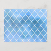 Blaue Lattizität, Quatrefolie, Trellis, Wasserfarb Postkarte (Vorderseite)