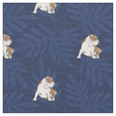 Blaue Lauae Bulldogge Stoff (Nahaufnahme)