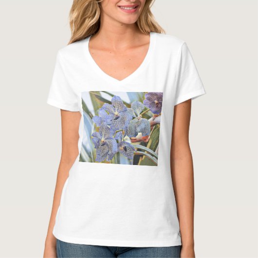 Blaue Lavander-Blume T-Shirt (Vorderseite)