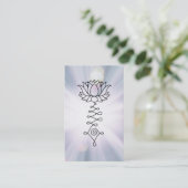 *~* blaue Lavendel-Lotus-Strahlen Reiki heilende Visitenkarte (Stehend Vorderseite)