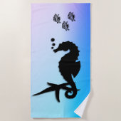 Blaue Lavendel Strandtuch (Vorderseite)