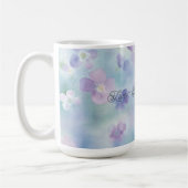 Blaue Lavendel Weiße Violette Blumen Kaffeetasse (Links)