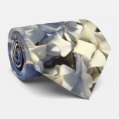 Blaue Lavendelhydrangea-Blumenblätter Krawatte (Gerollt)