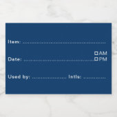 Blaue Lebensmitteletiketten für Zuhause und Küche Lebensmitteletikett (Einzelnes Label)