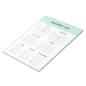 Blaue Lebensmittelliste Notizblock (angewinkelt)