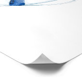 Blaue Lebensring-Wasserfarbenkunst Poster (Ecke)