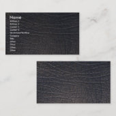 Blaue lederne Beschaffenheit Visitenkarte (Vorne/Hinten)